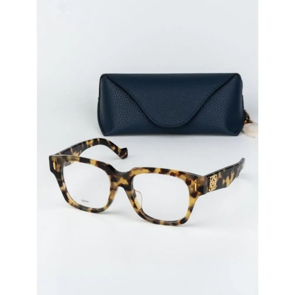 Loewe Women Eyeglasses Brown Havana Square LW50091F 056 NEW AUTHENTIC